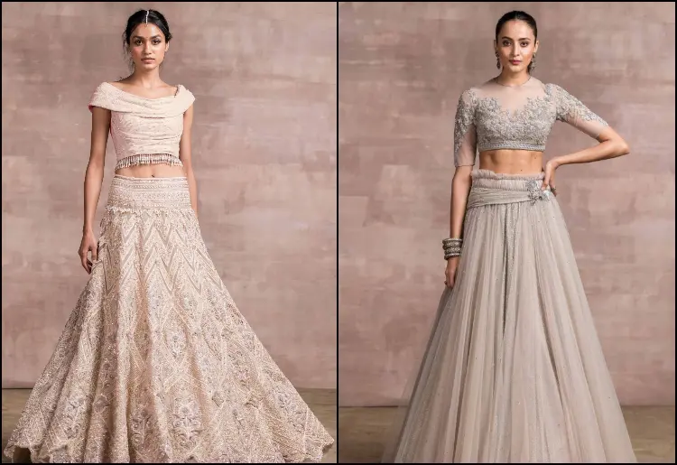 Latest 50 Crop Top and Lehenga Designs (2022) - Tips and Beauty | Lehenga  designs simple, Cold shoulder blouse designs, Lehenga blouse designs