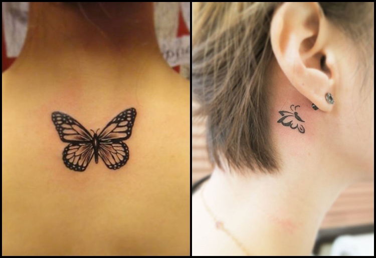 12 Beautiful Butterfly Neck Tattoos  neartattoos