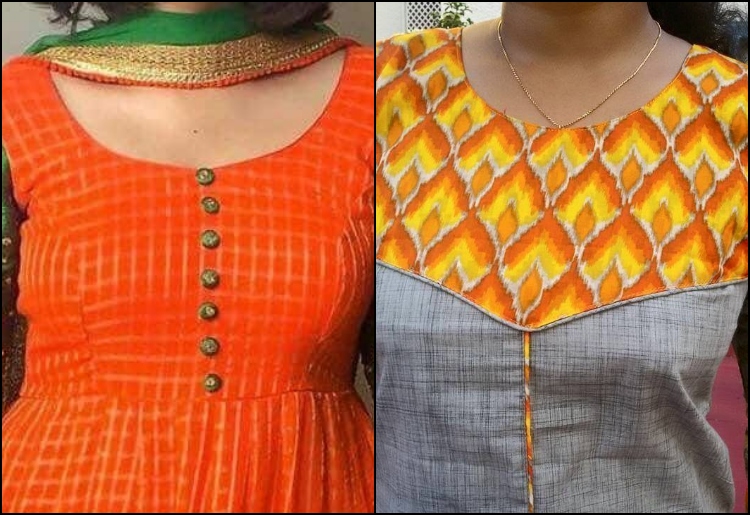 Cotton churidar clearance top designs