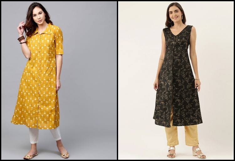 Buy Dankhara Fashion Women's Silk Slub Jacket Types Embroidery Comfortable  Princess Cut Stitched Long Kurti (Firozi, Free Size) at Amazon.in