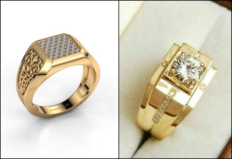 Minimalistic Sleek Gold Ring for Men-saigonsouth.com.vn