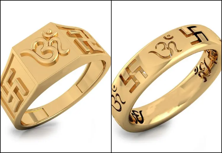 Quartet Men's Ring - Buy Certified Gold & Diamond Rings Online |  KuberBox.com - KuberBox.com