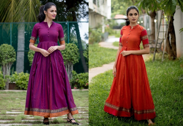 Plain Saree Umbrella Dress Collection | www.examxpertz.com