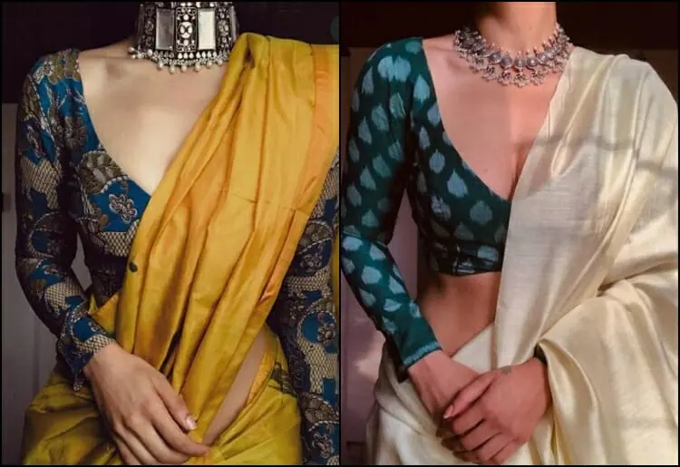 Latest V Neck Blouse Designs For Sarees And Lehengas || Beautiful V Neck  Blouse Designs - YouTube