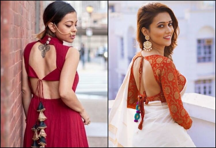 12+ Classy Deep Neck Blouse Designs That Will Turn Your World Upside Down