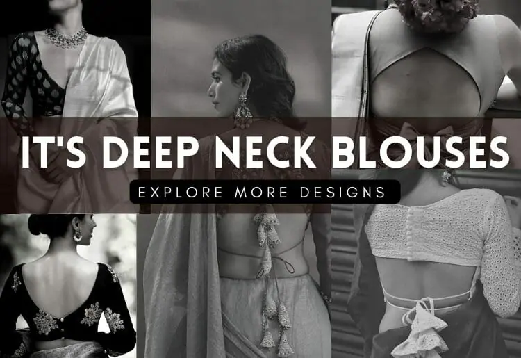 12 Classy Deep Neck Blouse Designs That Will Turn Your, 58% OFF