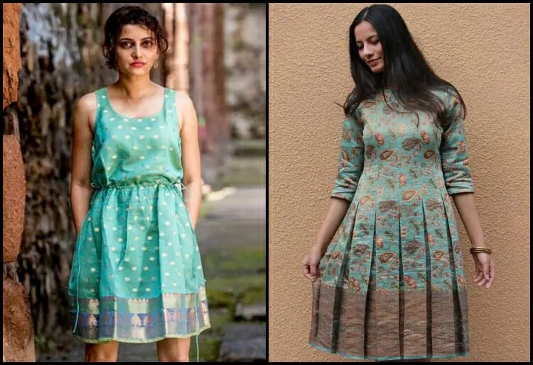 21 Kurti from old saree designs  Saree reuse Ideas  Bling Sparkle