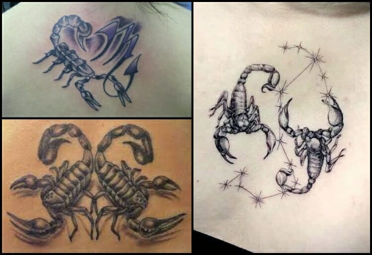 Buy Scorpio Zodiac Sign set of 2 Temporary Tattoo Online in India - Etsy