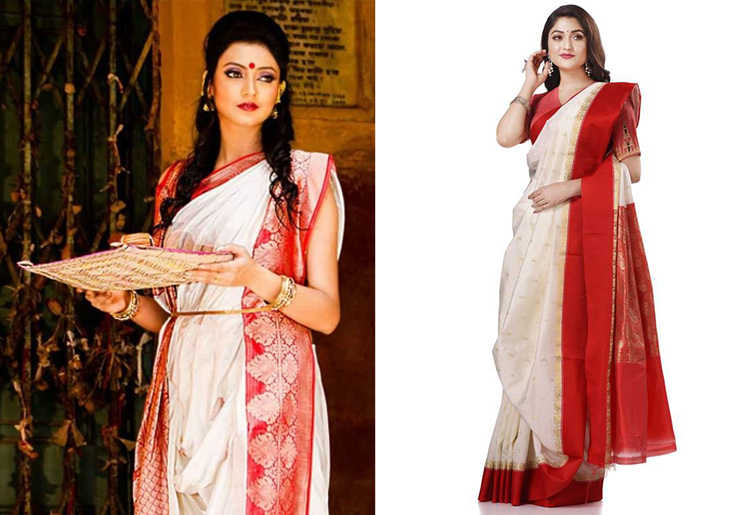 Buy Pandadi Saree Womens Banarasi Silk Patola Saree With Blouse Piece  (Grey) Online at Best Prices in India - JioMart.
