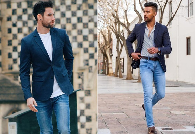 Which colour blazer suits with white shirt and blue trouser? - Quora