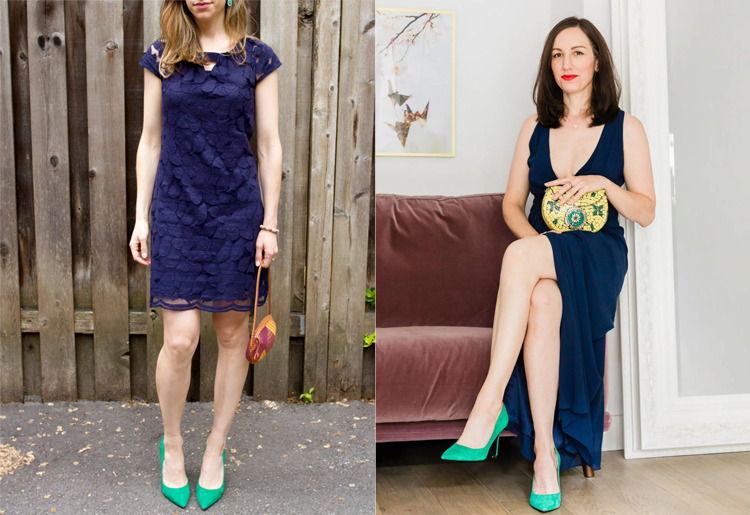 Navy Blue Cocktail Dress Shoes