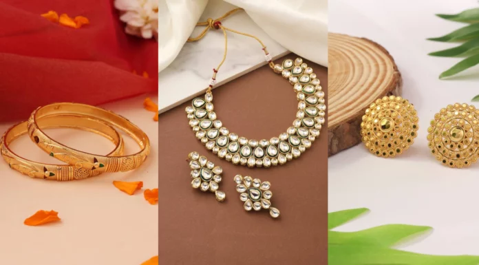 Ornamments of Gold Plated Jewellery