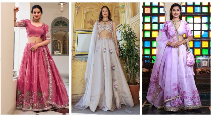 The Reason Why Floral Lehengas Are Trending This Wedding Season Floral Lehengas trending this wedding season