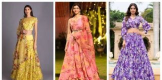 Floral Printed Lehengas for Wedding Functions