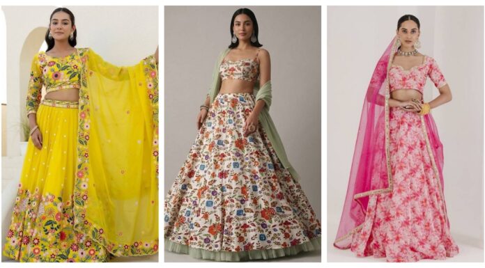 Is a Floral Lehenga a Good Choice for Brides? Designer Floral Lehenga Sets for Brides